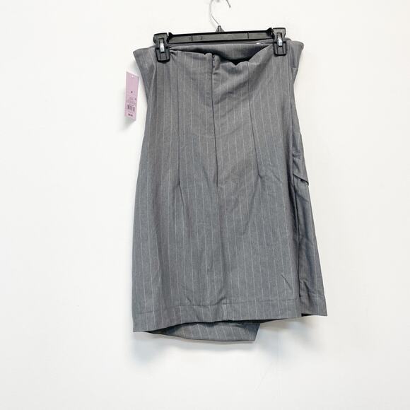 Wild Fable Women's Tube Mini Bodycon Suiting Dress Gray Pinstripe Size XXL - Picture 3 of 6